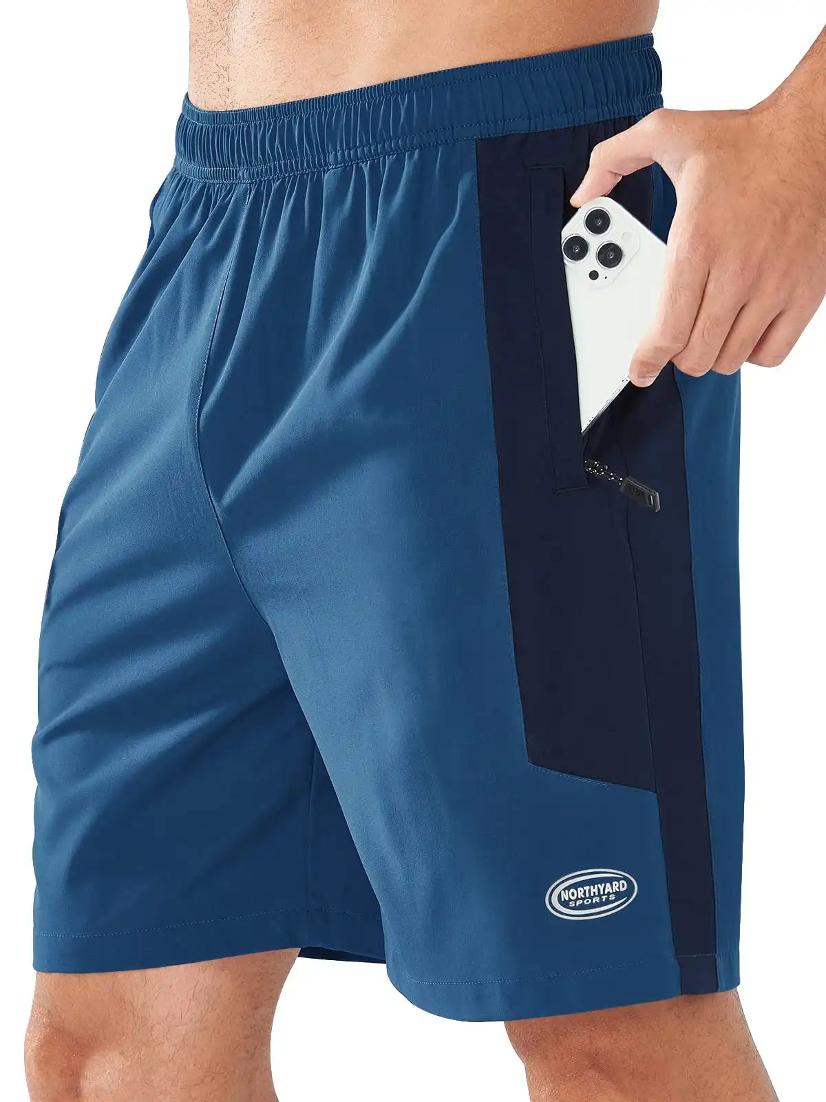 NORTHYARD 7" Athletic Shorts Zip Pockets